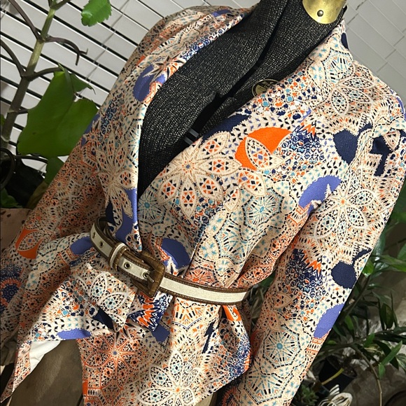 Ark & Co Jackets & Blazers - Ark & Co. Women's Multicolor Patterned Jacket (Belt included)